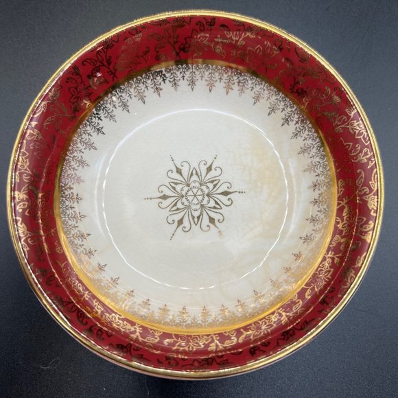 British Empire Ware Treasure O'Gold Fruit Dessert Sauce Bowl 22K Gilt Set of 4 - Picture 10 of 15